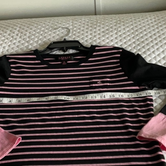 Lauren Ralph Lauren Petite Black and Pink Top - Picture 5 of 10